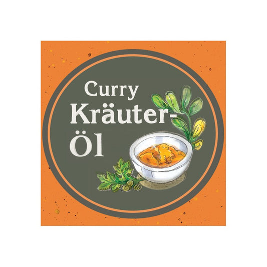 Curry-Kräuteröl, nativ u. kaltgepresst 0,25l